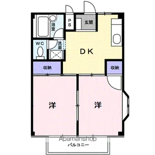 パールハイツ秋山【2階】の間取り