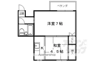 廣伸マンション【103号室】の間取り