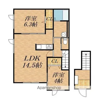 レトアデュエット910【2階】の間取り