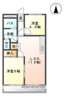 ベルメゾン【B112号室】の間取り