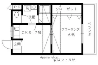 プチ・ブリンダル【1D号室】の間取り