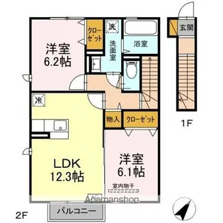 オリオンクレストABC【1階】の間取り