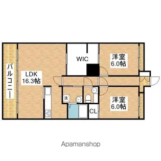 ビラ三秀山中【307号室】の間取り