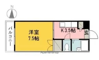 アネーロ鉄砲町【1階】の間取り