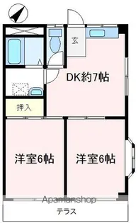 長沢ハイツ【1階】の間取り