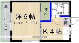 コーポ赤いきつね【1階】の間取り