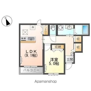 滋賀県彦根市高宮町【アパート】の間取り