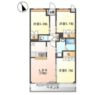 ラルジュ【2階】の間取り