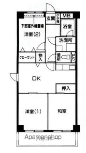 パインクレスト3号館【4階】の間取り