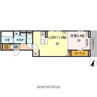 ディーグラース【2階】の間取り