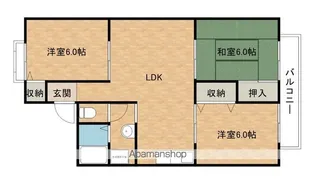 アットハウスMATSUTANIⅡ【103号室】の間取り