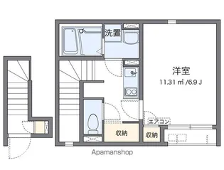 レオネクスト東堀【205号室】の間取り