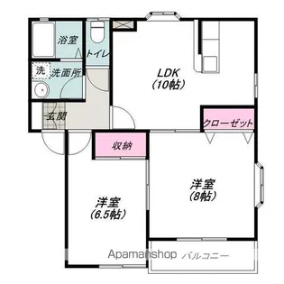 ラ・ドルチェ・ヴィータ A・B【2階】の間取り