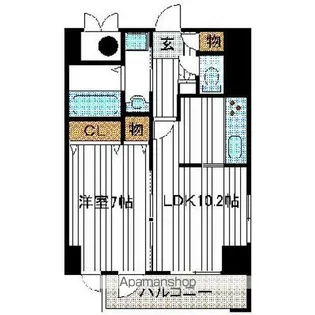 宮城県仙台市青葉区国分町3丁目【マンション】の間取り