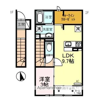 モンサン・イースト【2階】の間取り