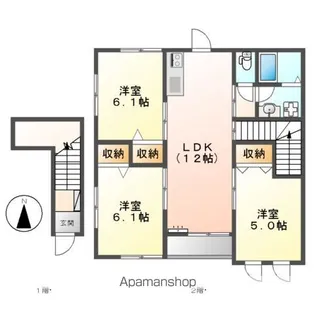 フィオーレⅡ【2階】の間取り
