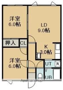ハウスナガタB(ハウスナガタビー)【201号室】の間取り
