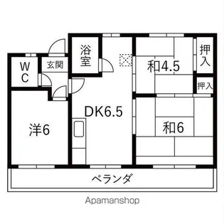 池上ハイツ【3階】の間取り