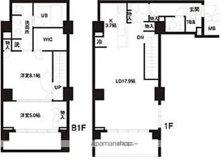 レジディア白金高輪【1階】の間取り