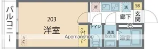 カインドネス小田急相模原Ⅱ【203号室号室】の間取り