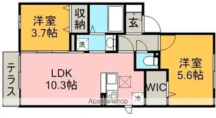 カーサ・デ・エレーラ【1階】の間取り