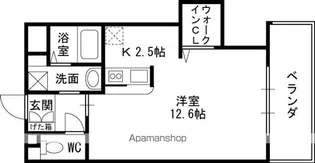 LIVRE COLLINE【206号室】の間取り
