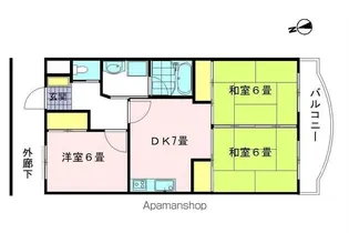 UNIT16【303号室】の間取り