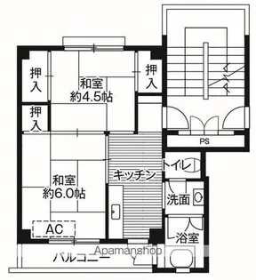 ビレッジハウス竜田4号棟【101号室】の間取り