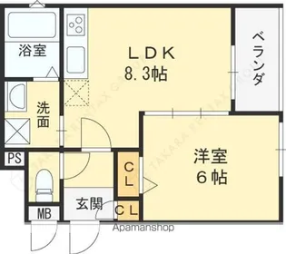 スリール萱島東【2階】の間取り