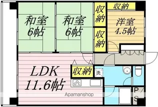 ディオ五輪【202号室】の間取り