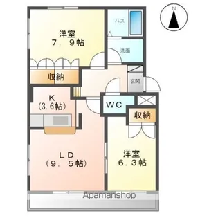 ファシネーション【2階】の間取り