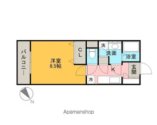 リビングステージ広瀬川【5階】の間取り