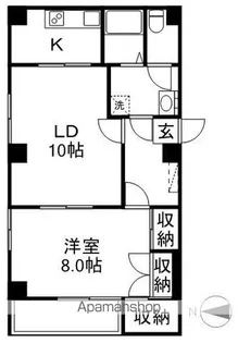 ベルメッソさんぽ館【2階】の間取り