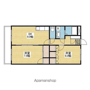 アメニティーMATSUDA2【102.号室】の間取り