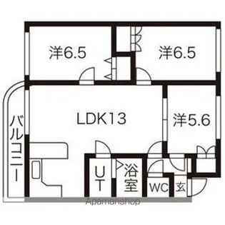 ドルチェ旭ケ丘【101号室】の間取り
