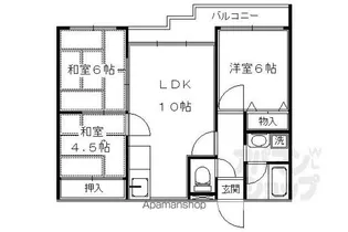 シベール青殿【202号室】の間取り