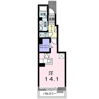 リバーサイド【104号室】の間取り