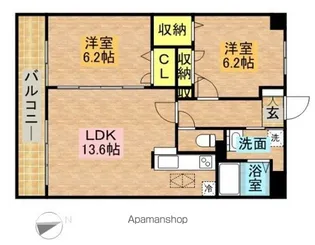 ネオジェラーモ【1階】の間取り