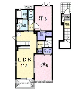 アルカンシェル東台 B棟【2階】の間取り