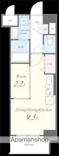 ライフプラン赤坂【8階】の間取り