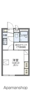 レオパレスグランドカメリア【111号室】の間取り