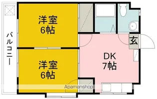 コスモリヴェール朝生田【4階】の間取り