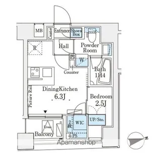 東京都文京区春日2丁目【マンション】の間取り