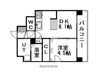 クレジデンス札幌・南4条【15階】の間取り