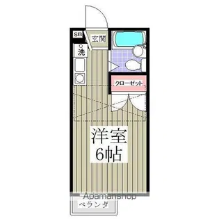 リバーサイド弥生【105号室】の間取り