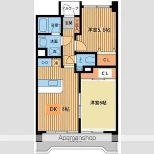 プライムアーバン武蔵野ヒルズA棟【2階】の間取り