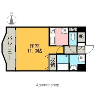 ヴェルディー橘【40335号室】の間取り