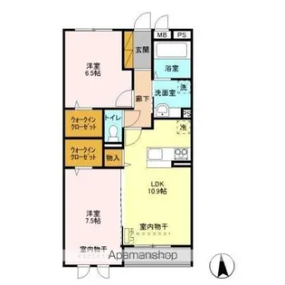 ゼピュロス学園の森 M【2階】の間取り