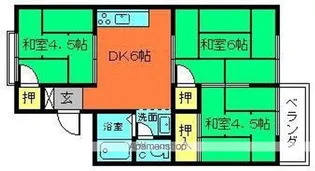 薬王寺ハイツ南棟【2階】の間取り