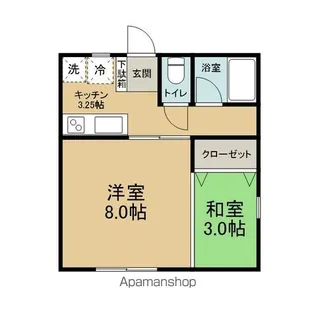 ベルシティ【201号室】の間取り